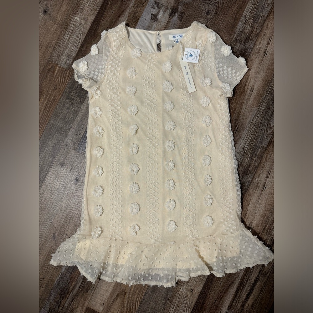 She & Shy Women’s 3D Woven Applique Dress